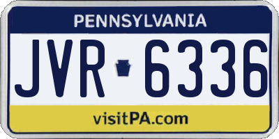 PA license plate JVR6336