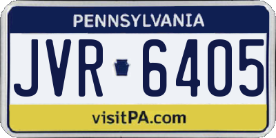 PA license plate JVR6405