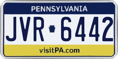 PA license plate JVR6442