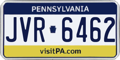 PA license plate JVR6462