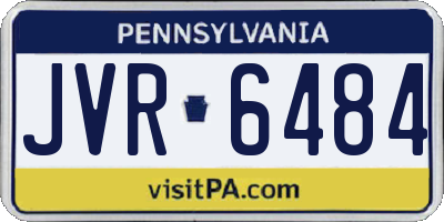 PA license plate JVR6484