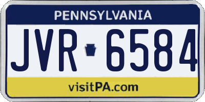 PA license plate JVR6584