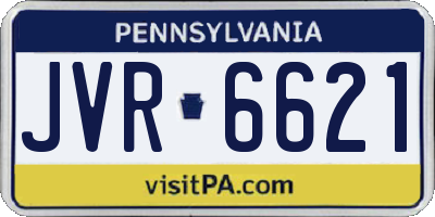 PA license plate JVR6621