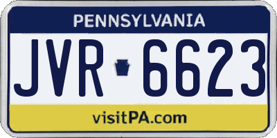 PA license plate JVR6623