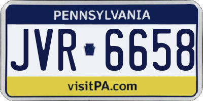 PA license plate JVR6658