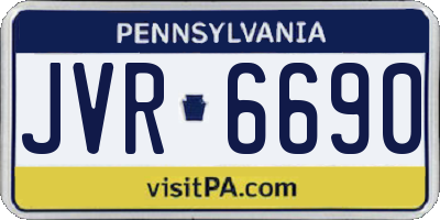 PA license plate JVR6690