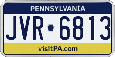 PA license plate JVR6813