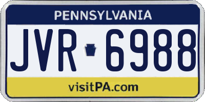 PA license plate JVR6988