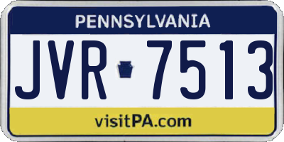 PA license plate JVR7513