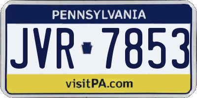 PA license plate JVR7853