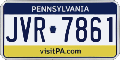 PA license plate JVR7861