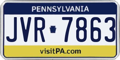 PA license plate JVR7863