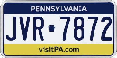 PA license plate JVR7872