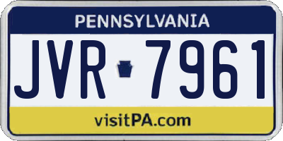 PA license plate JVR7961