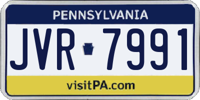 PA license plate JVR7991