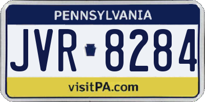 PA license plate JVR8284