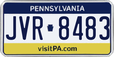 PA license plate JVR8483