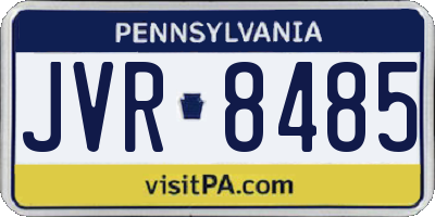 PA license plate JVR8485
