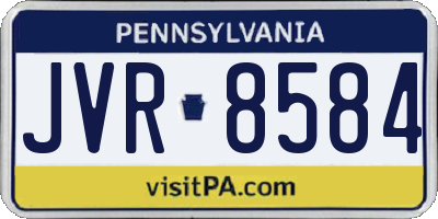 PA license plate JVR8584
