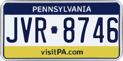 PA license plate JVR8746