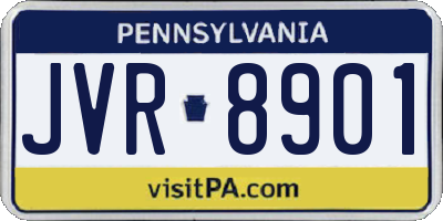 PA license plate JVR8901