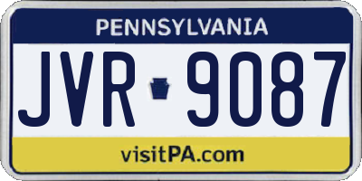 PA license plate JVR9087