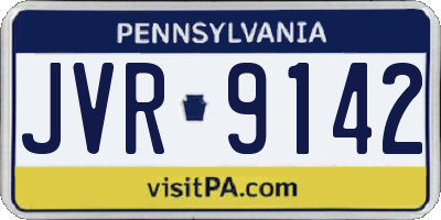 PA license plate JVR9142