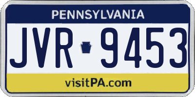 PA license plate JVR9453