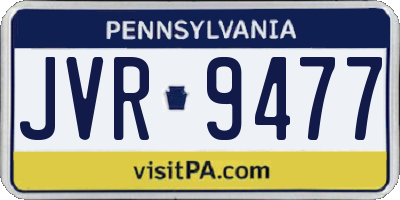 PA license plate JVR9477