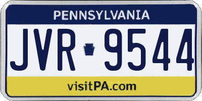 PA license plate JVR9544