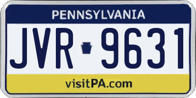 PA license plate JVR9631