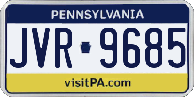 PA license plate JVR9685