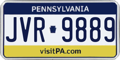 PA license plate JVR9889
