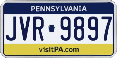 PA license plate JVR9897
