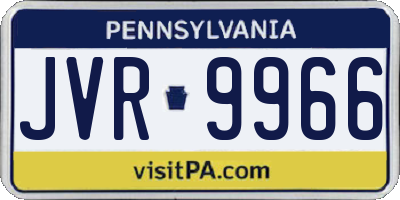 PA license plate JVR9966