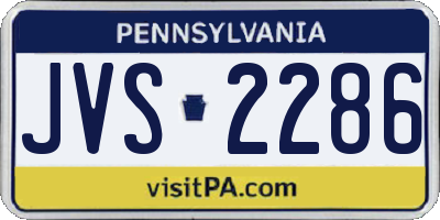 PA license plate JVS2286