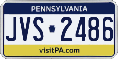 PA license plate JVS2486