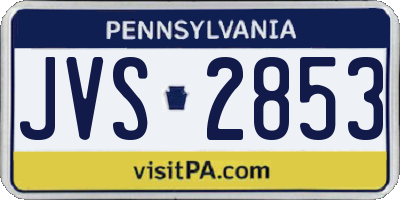 PA license plate JVS2853