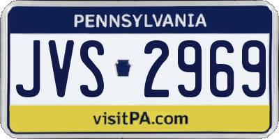 PA license plate JVS2969