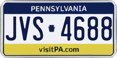PA license plate JVS4688