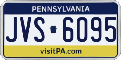 PA license plate JVS6095