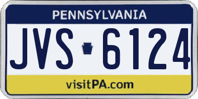 PA license plate JVS6124