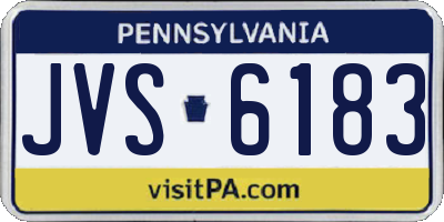 PA license plate JVS6183