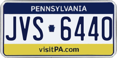 PA license plate JVS6440