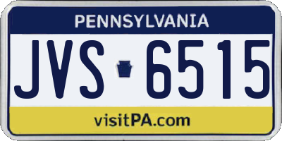 PA license plate JVS6515
