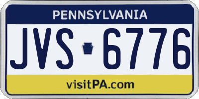 PA license plate JVS6776