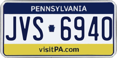 PA license plate JVS6940