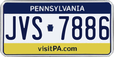 PA license plate JVS7886
