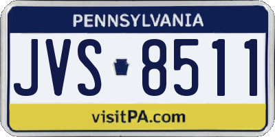 PA license plate JVS8511