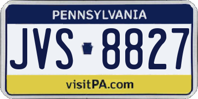 PA license plate JVS8827